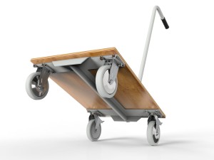 Warehouse trolley with platform WE-0509