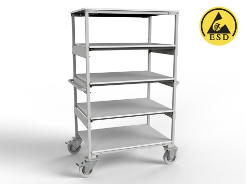 WE-05-ESD cart with 5 shelves