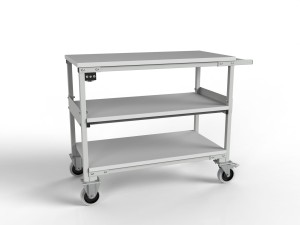 Shelf trolley WE-01-03-ESD with a grounding unit