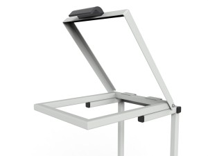 Mobile stand WO-15546 for a 120L waste bag with a flap