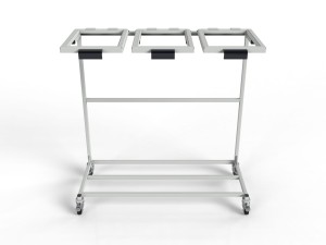Mobile stand WO-15545 for three 120L waste bags
