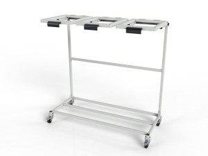 Mobile stand WO-15545 for three 120L waste bags