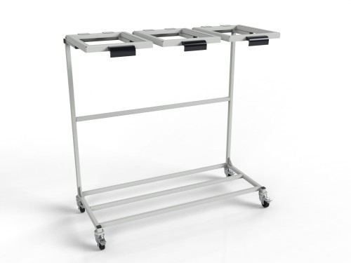 Mobile stand WO-15545 for three 120L waste bags