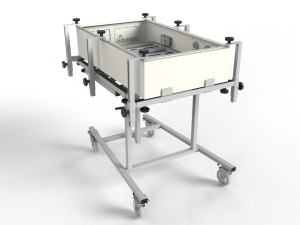 Small electric panels assembly rack SMR-SPEC-09729 illustrative photo with an electric cabinet