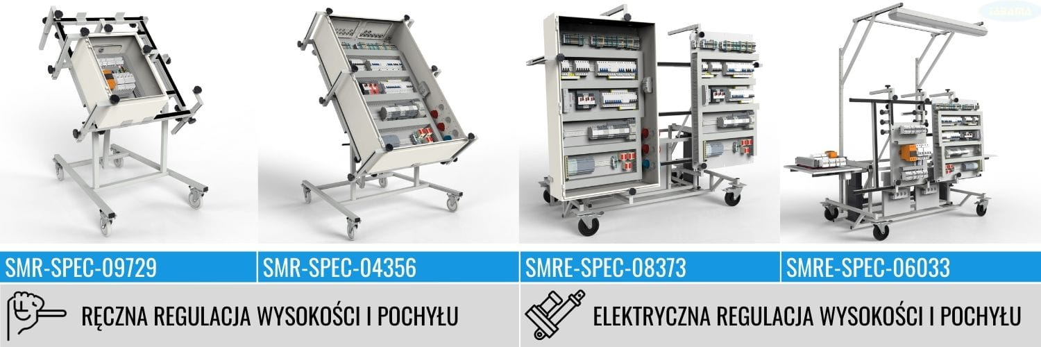 Stoły do prefabrykacji szaf sterowniczych Jabama zestawienie